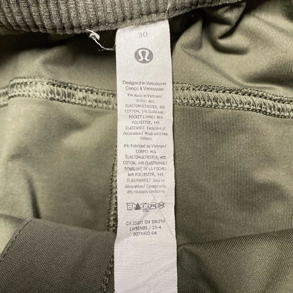 Lululemon Light Utilitech Cargo Pants Womens 30 Army Green Olive High Rise Baggy - Picture 2 of 10